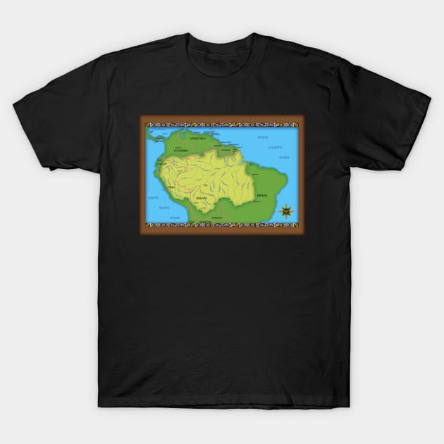 Rivers of the Amazon T-Shirt by GeraldNewtonArt